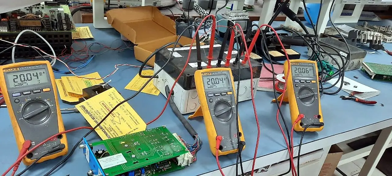 Multiple meters on a board under test